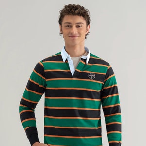 Blue and Red Yarn Dyed Striped Rugby Shirt - Etsy