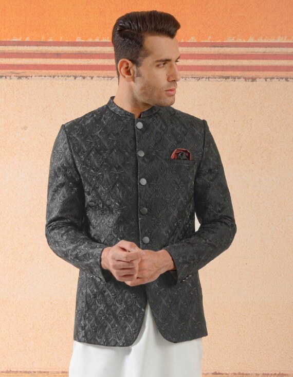 Men Formal Prince Coat With Black 