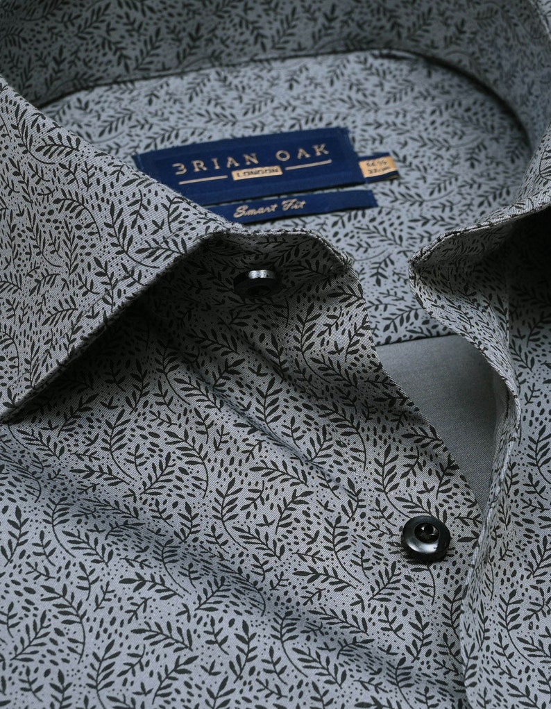 Floral Stripes Gathers Shirt - Black