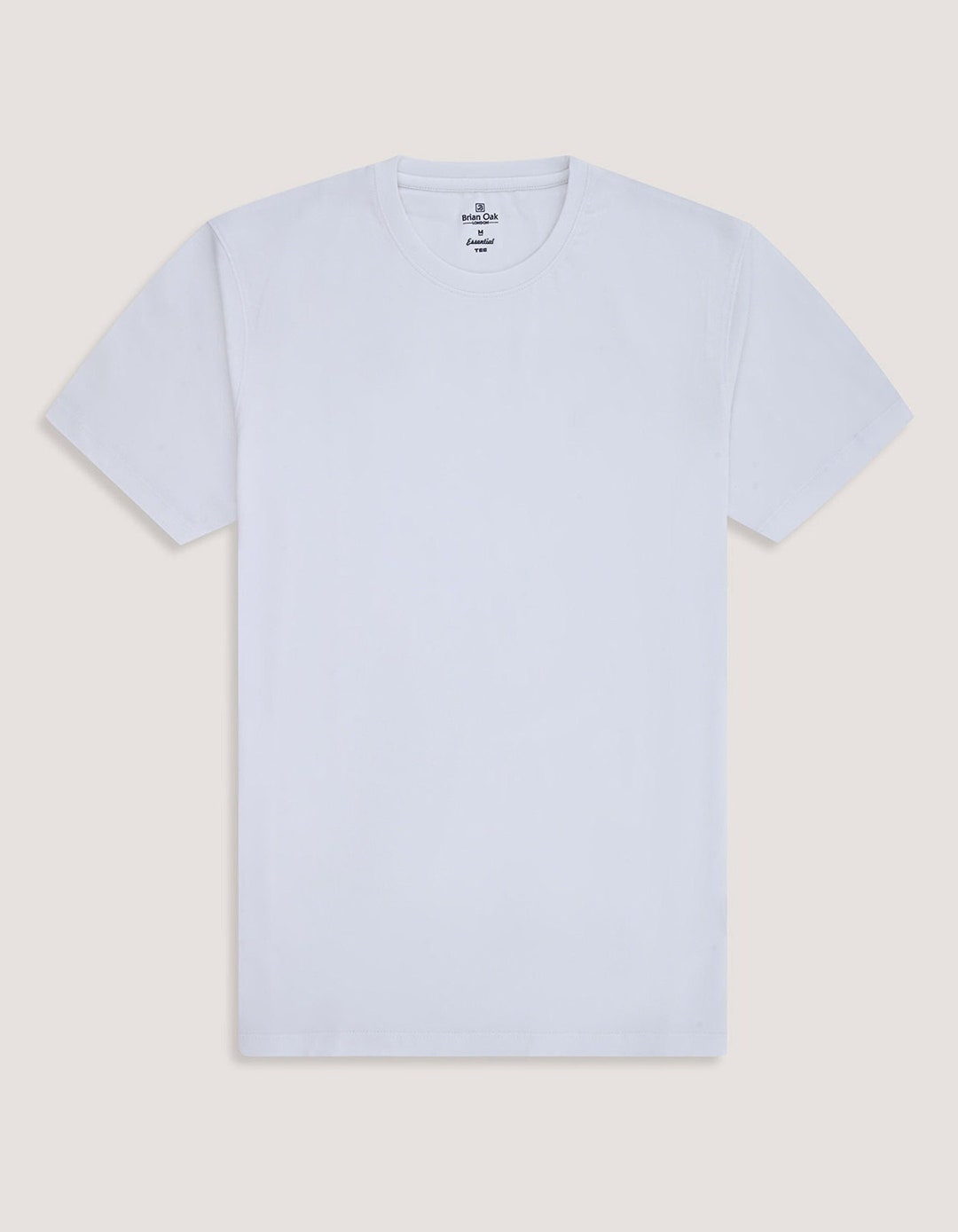 Plain Ribbed Cotton T-Shirt - White main image 1