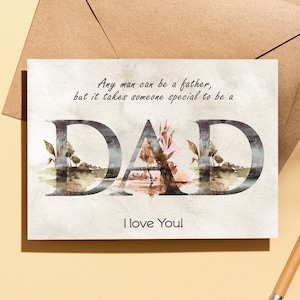 Biglietto stampabile per la festa del papà per il marito dalla moglie. Biglietto per la festa del papà dalla moglie, biglietto per la festa del papà per partner, fidanzato. Carta di citazione di papà