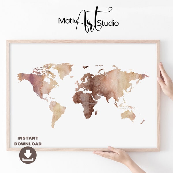 Abstract World Map - Etsy