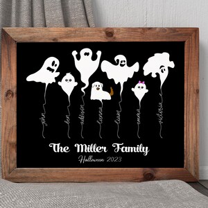 Personalized Halloween Ghost Family Portrait. Custom Halloween Sign ...