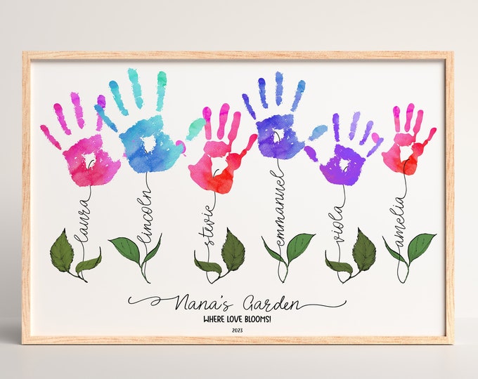 Grandmas Garden Canvas Personalized I'm As Lucky As Can Be - Personalized Gift - Custom Canvas – My Mindful Gifts For Grandma