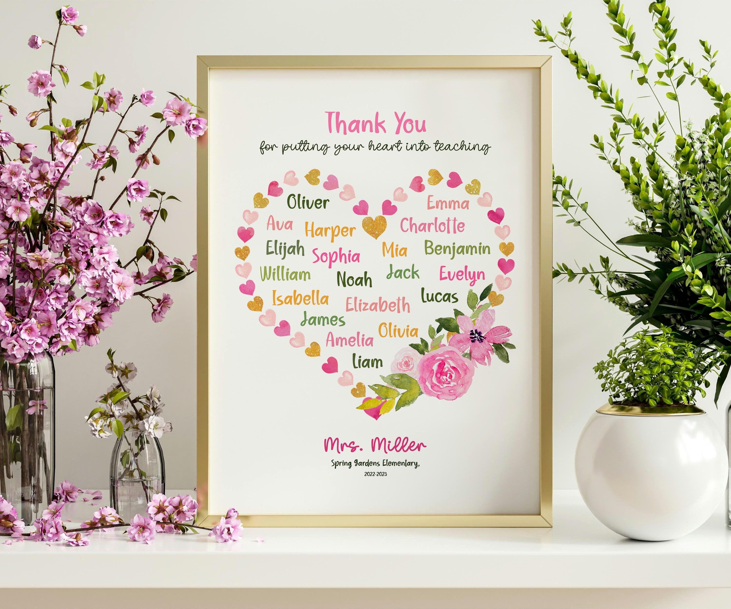 Personalized Teacher Thank You Gift, Teacher Appreciation End of the ...