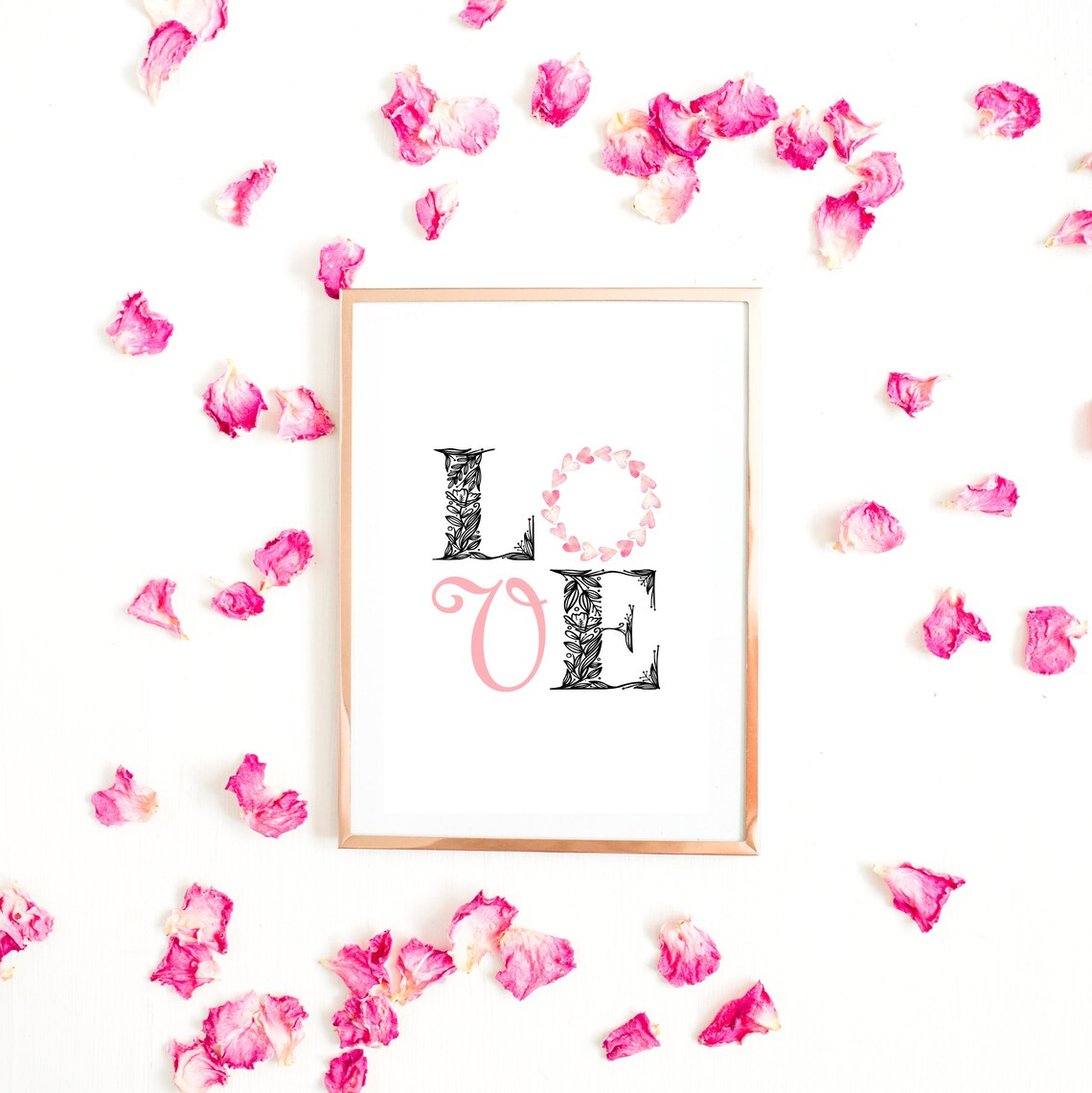 Printable Love Sign Minimalist Valentines Day Decor. LOVE Text | Etsy