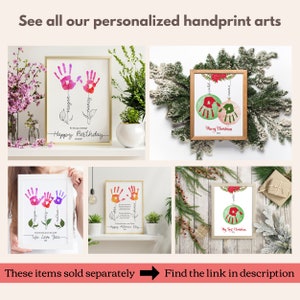 Personalized Birthday Handprint Art Gift From Kids. Printable Handprint ...