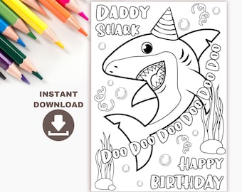 Happy birthday daddy coloring page printable