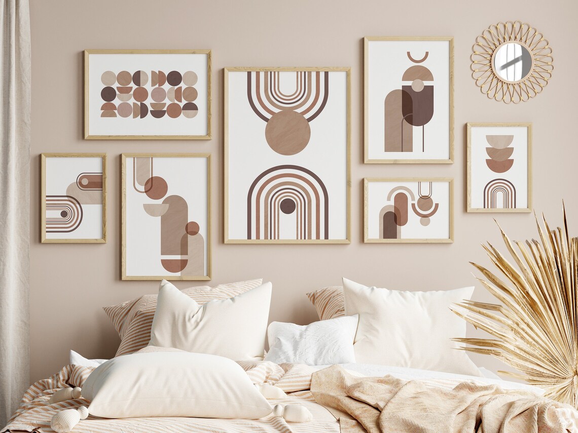Printable Mid Century Modern Gallery Wall Set Digital Etsy