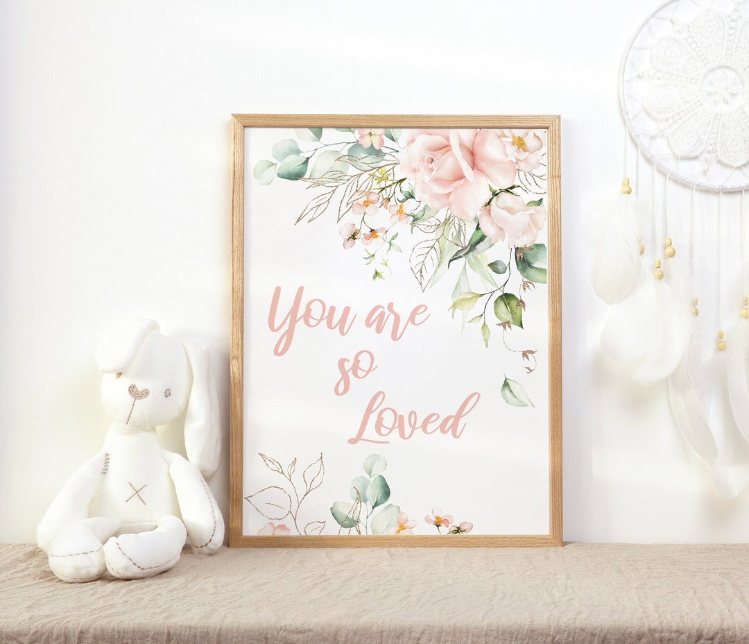 Printable Floral Wall Art for Baby Girl Nursery. Watercolor Etsy