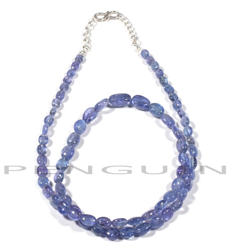 Natural Tanzanite smooth nuggets beads 18x12-9x7.5 MM Tanzanite smooth tumble beads strand for making jewelry