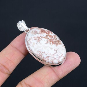 Rosita Jasper Pendant: Handmade 925 Sterling Silver, Antique Design