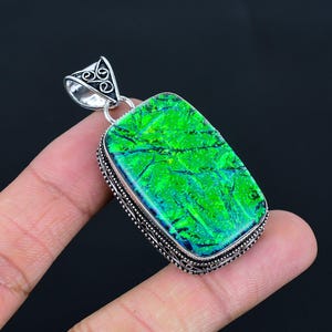 Ammolite Pendant 925 Sterling Silver Pendant Gemstone Very Pretty Jewelry Handmade Vintage Pendant Ammolite Jewelry Special Gifts For Sister