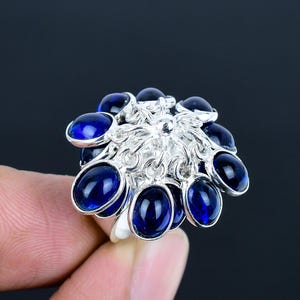 Handmade Iolite Ring: 925 Sterling Silver Gemstone Jewelry