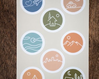Travel Sticker Sheet
