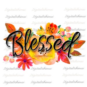 Blessed Fall Floral PNG
