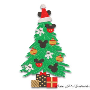 Christmas tree machine embroidery design cartoon pattern instant digital file download pes