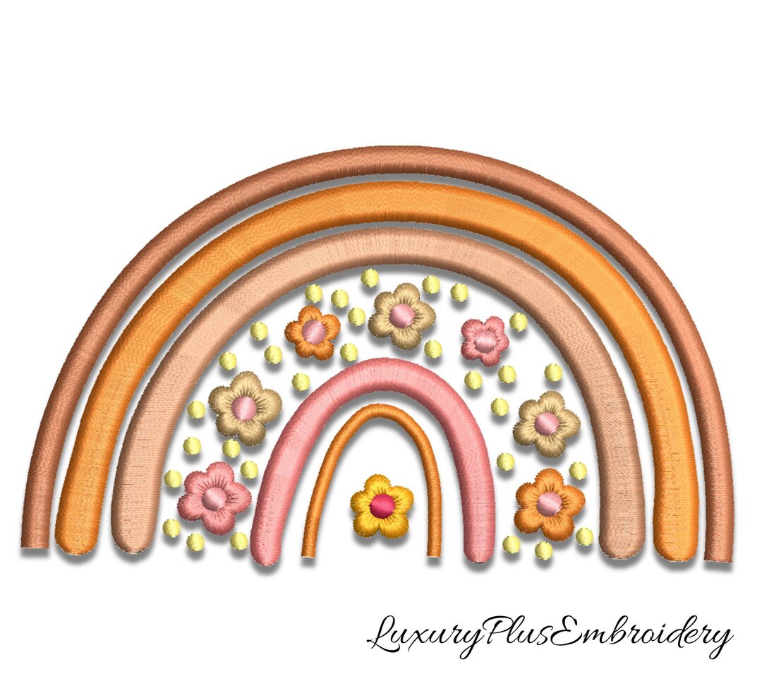 Boho Rainbow Embroidery Designs Pattern Instant Digital Download - Etsy