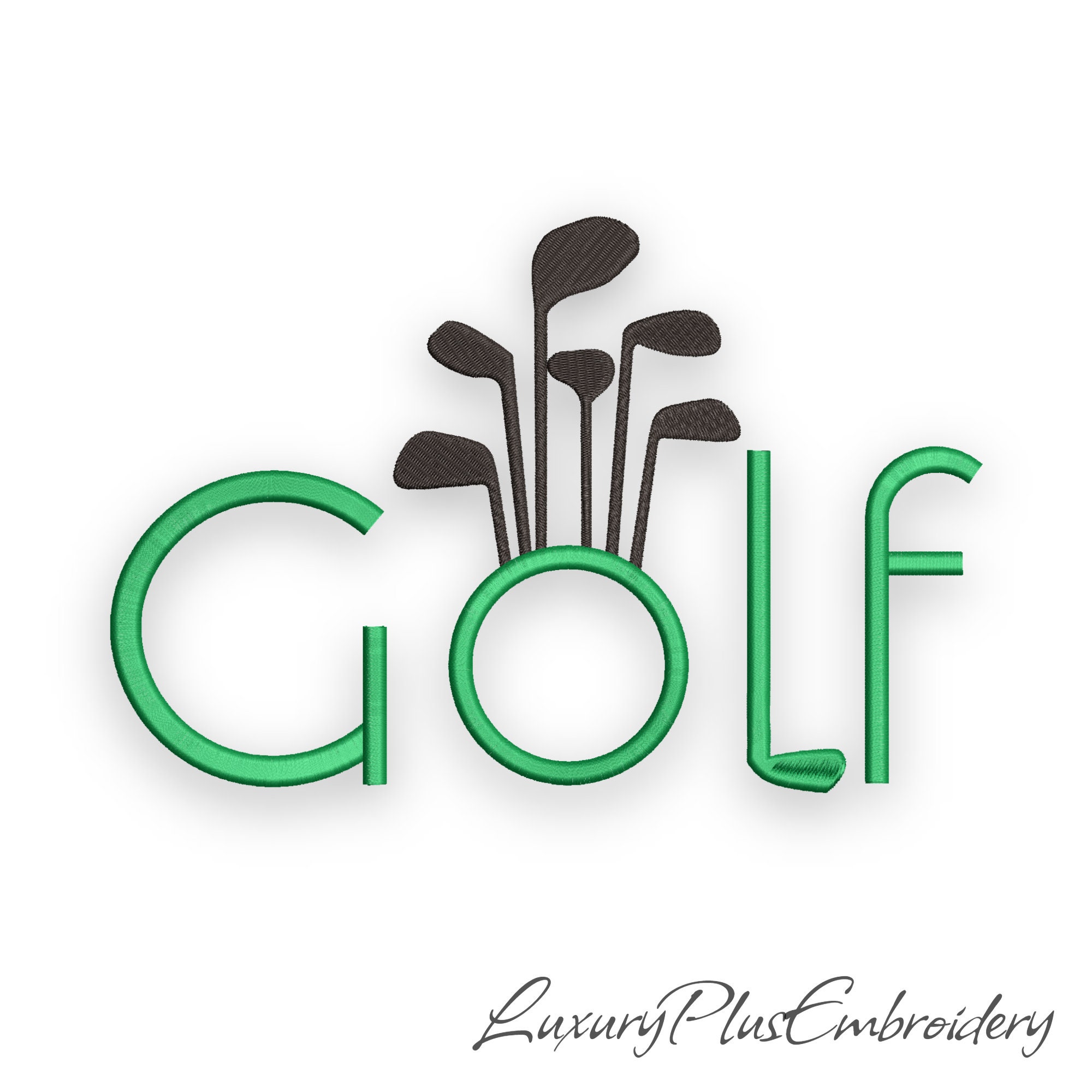 Golf Embroidery Design Digital Machine Pattern Pes Instant Digital ...