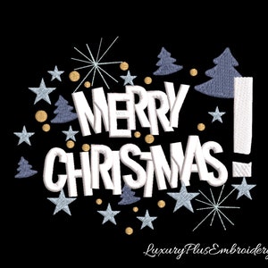 Frohe Weihnachten Stickdatei Stickdatei Urlaub Stickmuster Stickdatei sofortiger digitaler Download