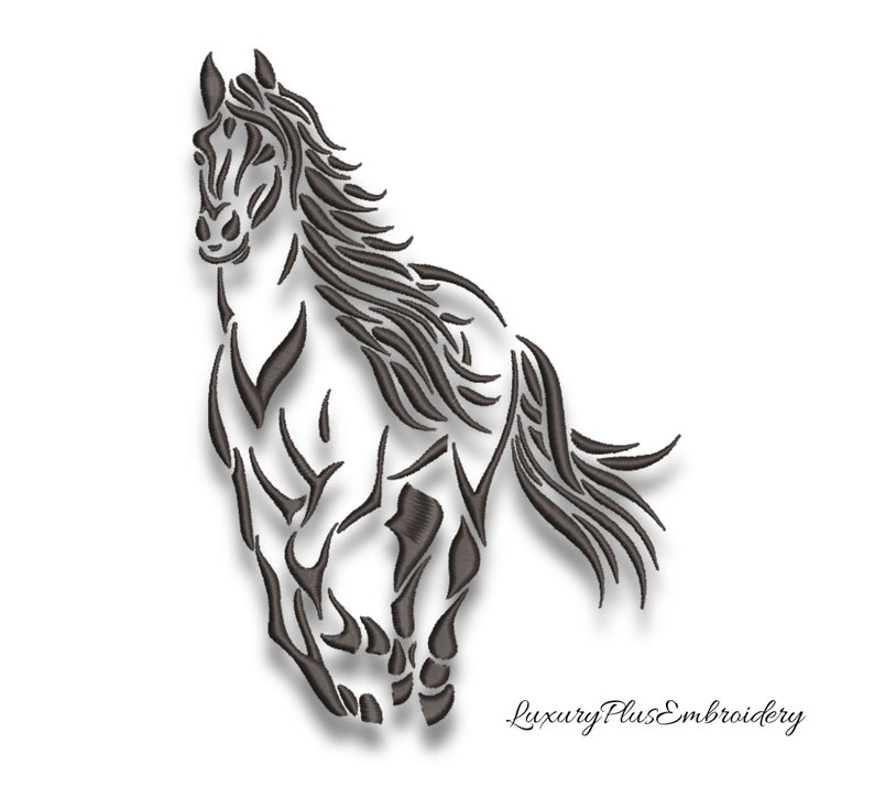 Horse Embroidery Design Galloping Horse Pattern Instant Etsy UK