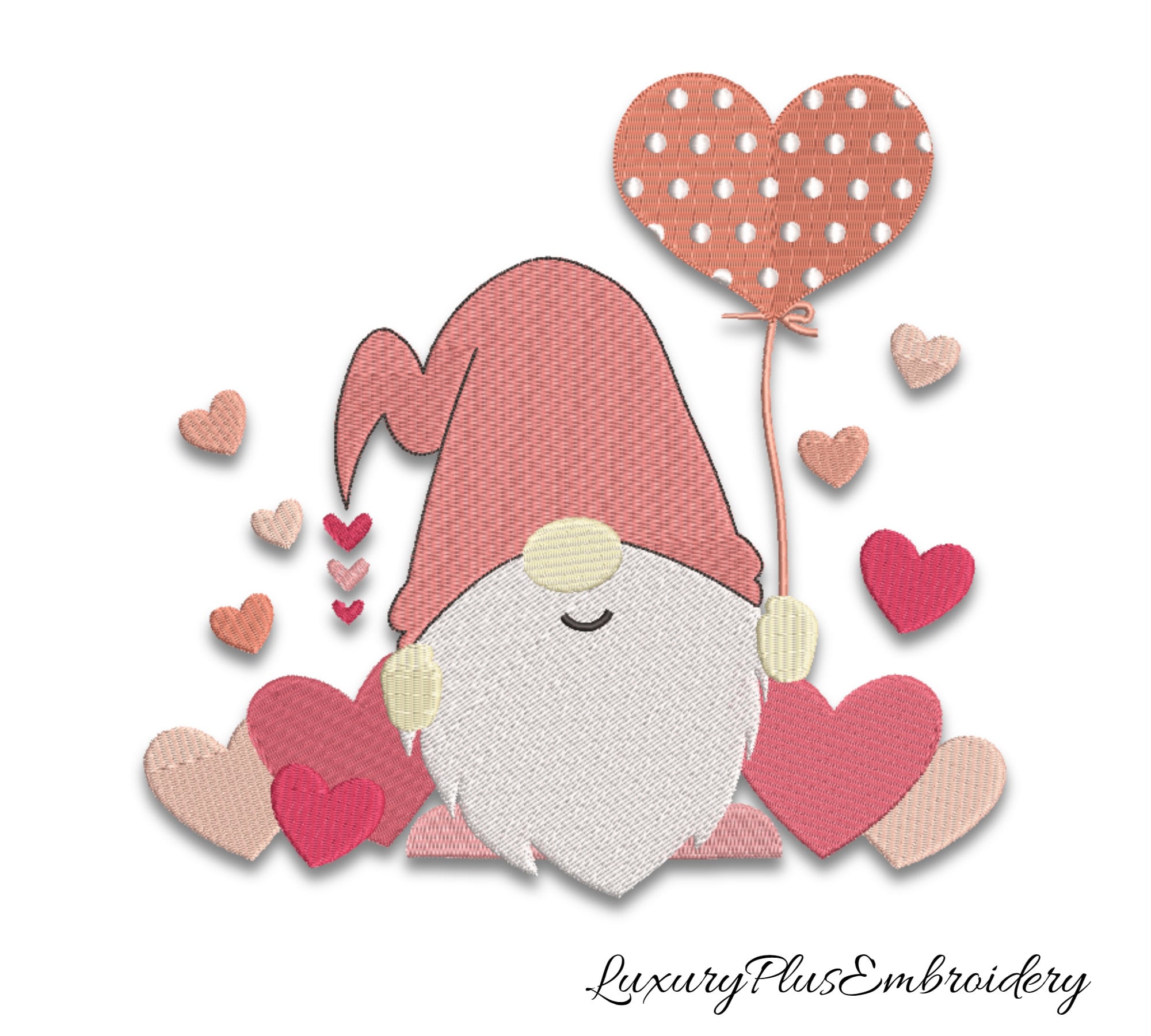 Love gnome embroidery machine design valentine instant digital  etsy