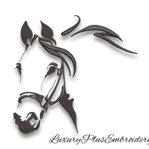 Horse head embroidery designs machine pattern instant digital download