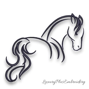 Horse embroidery machine designs pes animal instant digital pattern
