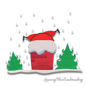 Santa Claus Christmas embroidery design machine pattern instant digital pes file download