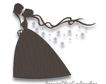 Bride and groom embroidery design wedding pattern digital pes file instant download