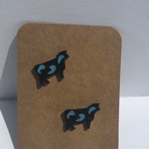 Cow stud earrings
