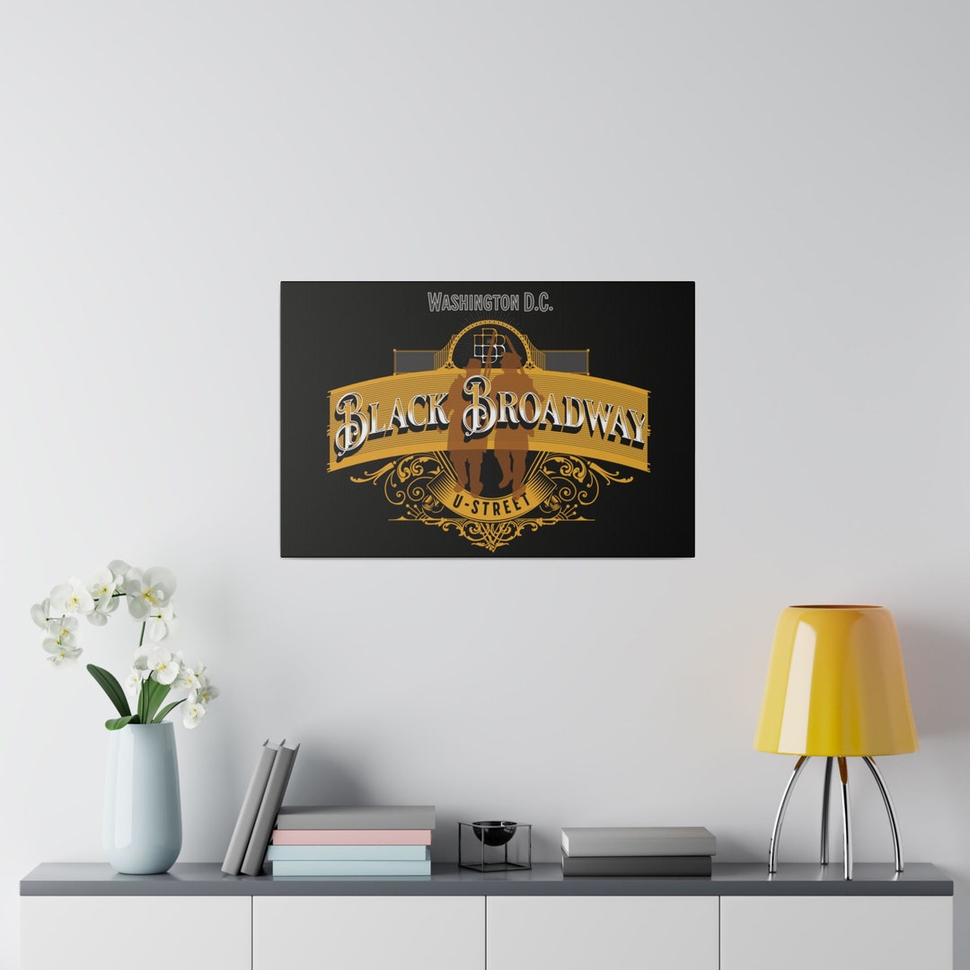 Black Broadway Washington DC Canvas Print Etsy