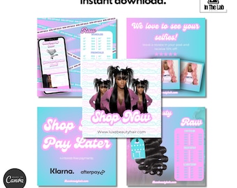 Hair Flyer Pack: Social Media Templates (Digital Download)