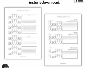 Nail Art Arbeitsblatt | Übungsarbeitsblatt