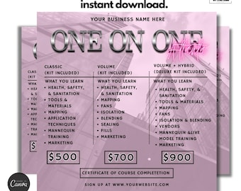 Beauty-Klasse Flyer Vorlage: One-on-One & Gruppentraining (PDF)