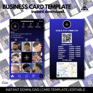 Instagram Business Card Template