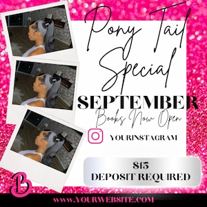 DIY E-FLYER Hair Flyer Hair Stylist Template Instagram flyer Facebook Flyer