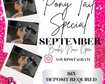 DIY Hair Stylist Flyer Template: Instagram & Facebook (Digital)