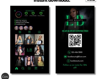 Instagram Visitenkarte Template