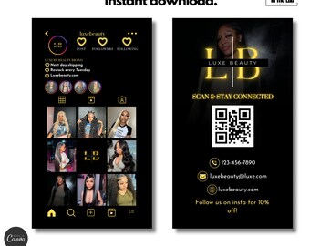 Instagram Visitenkarte Template