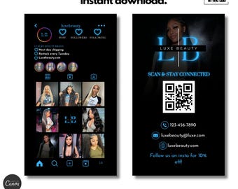 Instagram Visitenkarte Template