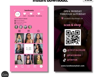 Instagram Visitenkarte Template