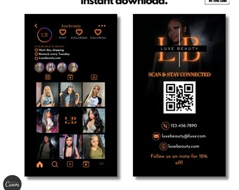 Instagram Visitenkarte Template