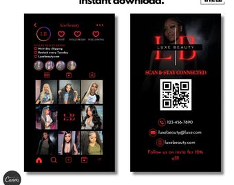 Instagram Visitenkarte Template