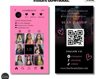 Instagram Visitenkarte Template