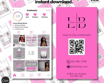 Instagram Visitenkarte Template