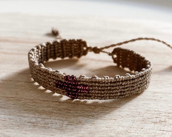 Bracelet d'été pour femme tissé à la main, bracelet brésilien, fil en polyester ciré.