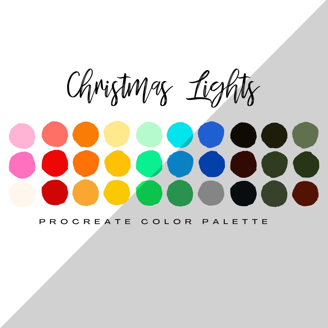 Christmas Lights Procreate Palette Etsy