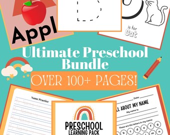 Ultimate Preschool Printable Digital Download Bundle