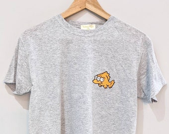 Simpsons 3 Eyed Fish Embroidered T-Shirt Unisex